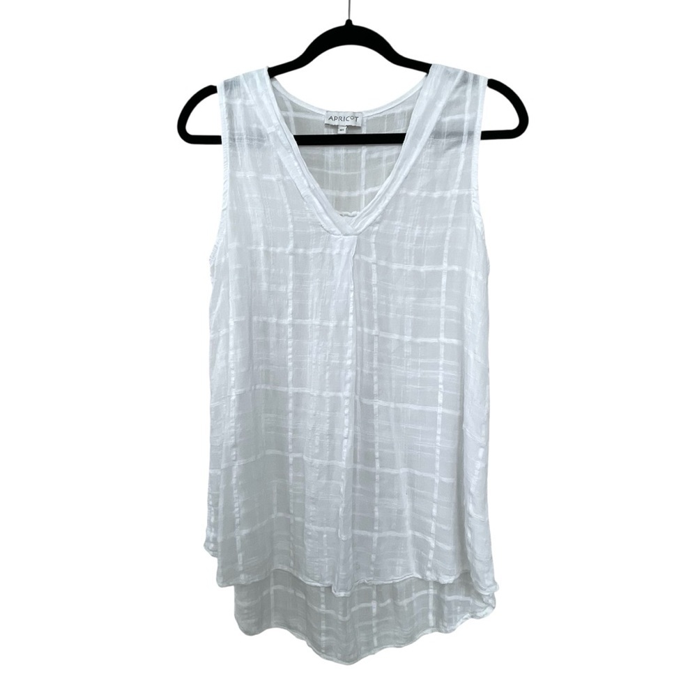 APRICOT White V-Neck Sleeveless Blouse M/L - Picture 3 of 7